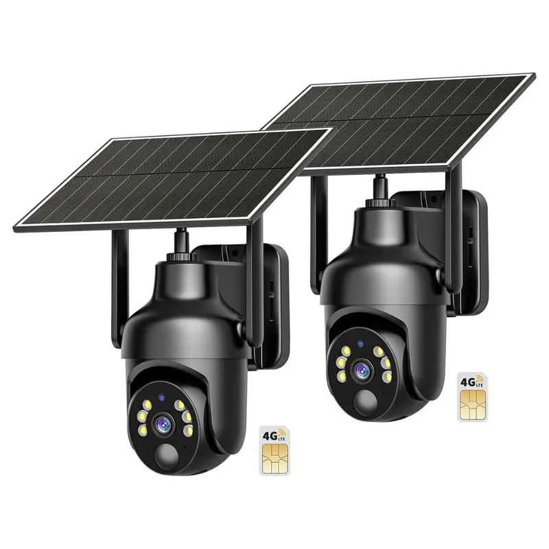 2-Pack Tefrio No Wifi Security Camera With Built-In 4G Lte Sim Card 1