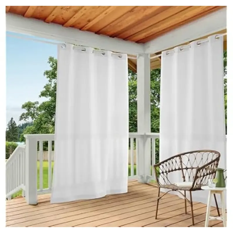 2-Pack Town & Country Basics 54" X 84" Cabana Solid Curtains (Various) 1