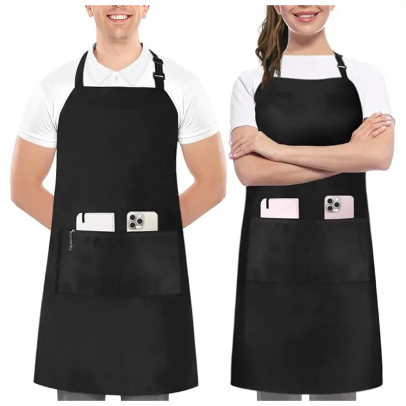 2-Pack Unisex Adjustable Water & Oil Resistant Chef Aprons 1