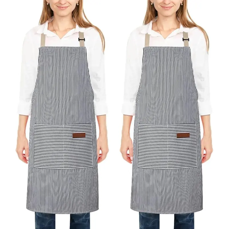 2-Pack Unisex Kitchen Cooking Aprons With 2 Pockets 1