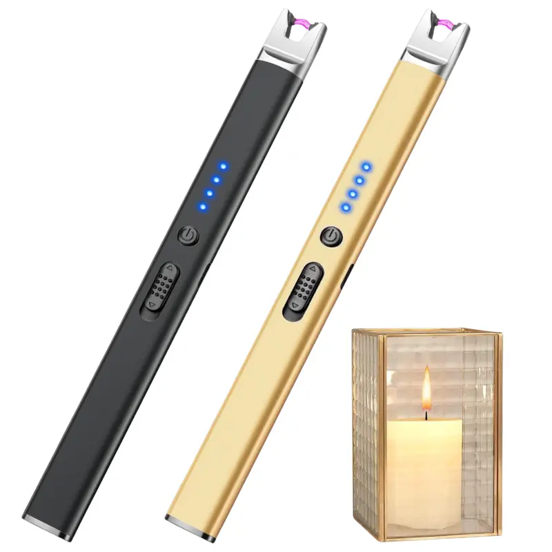 2-Pack Usb Rechargeable Electric Plasma Arc Candle Lighters 1