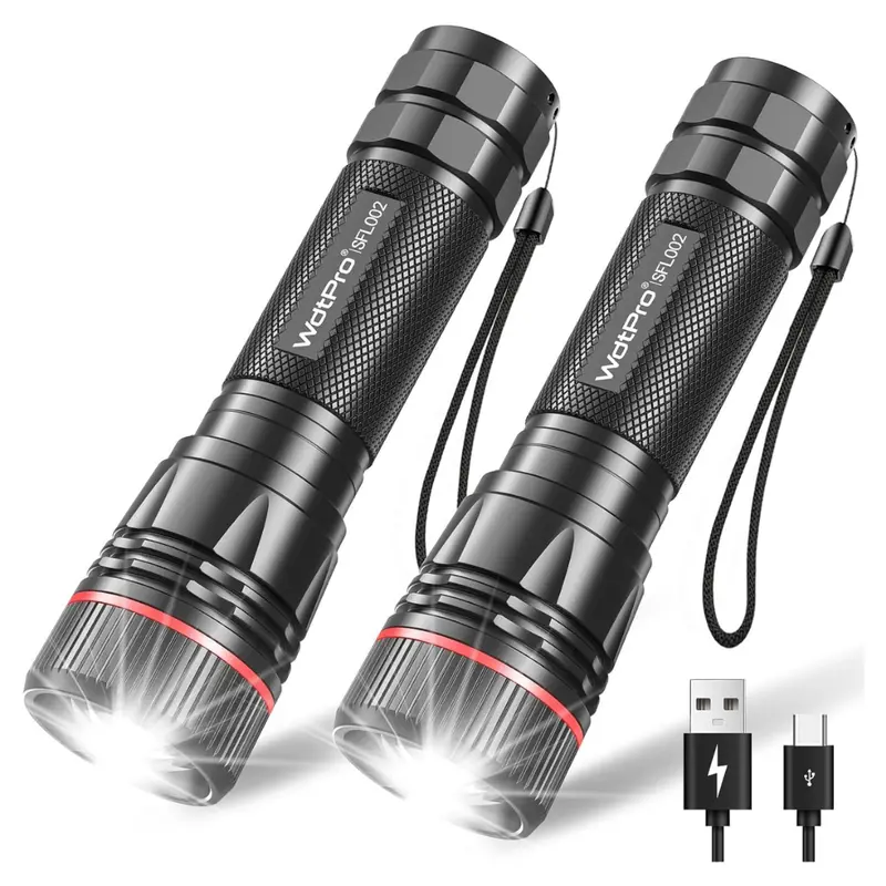 2-Pack Wdtpro Rechargeable Led Flashlights (Various) 1