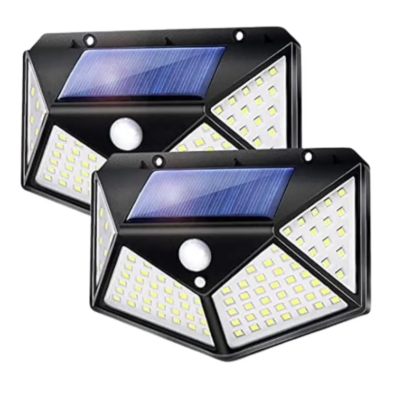 2-Pack Xyon 100 Led Outdoor Motion Sensor Solar Lights 1