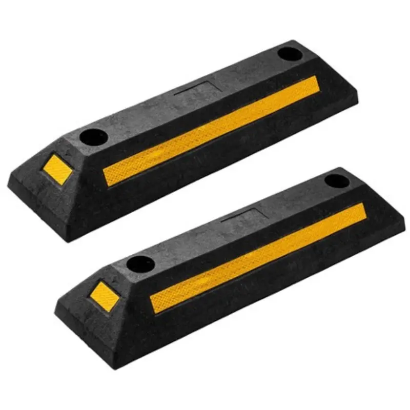 2-Pack Zone Tech Heavy Duty Rubber Parking Guide 1