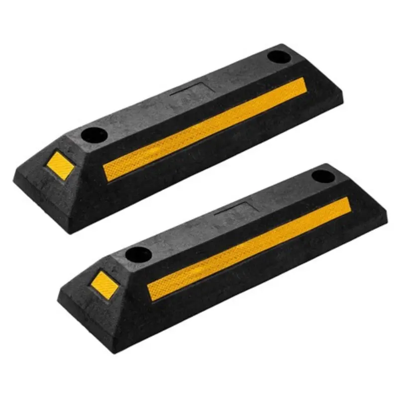 2-Pack Zone Tech Heavy Duty Rubber Parking Guide 1
