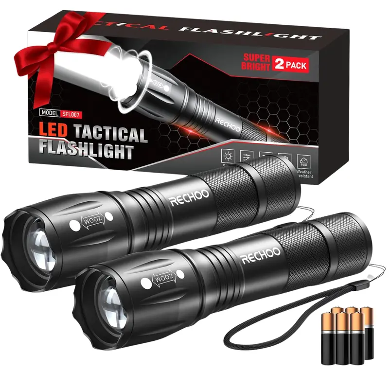 2-Pack Zoomable High Lumens Led Flashlights 1