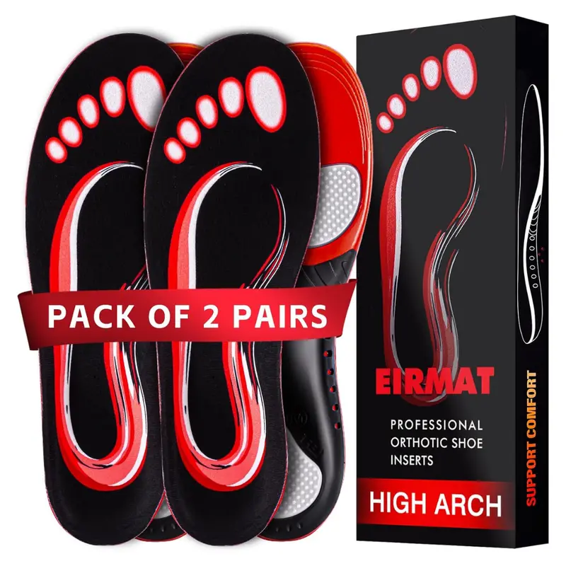 2-Pairs Plantar Fasciitis Relief Arch Support Insoles 1