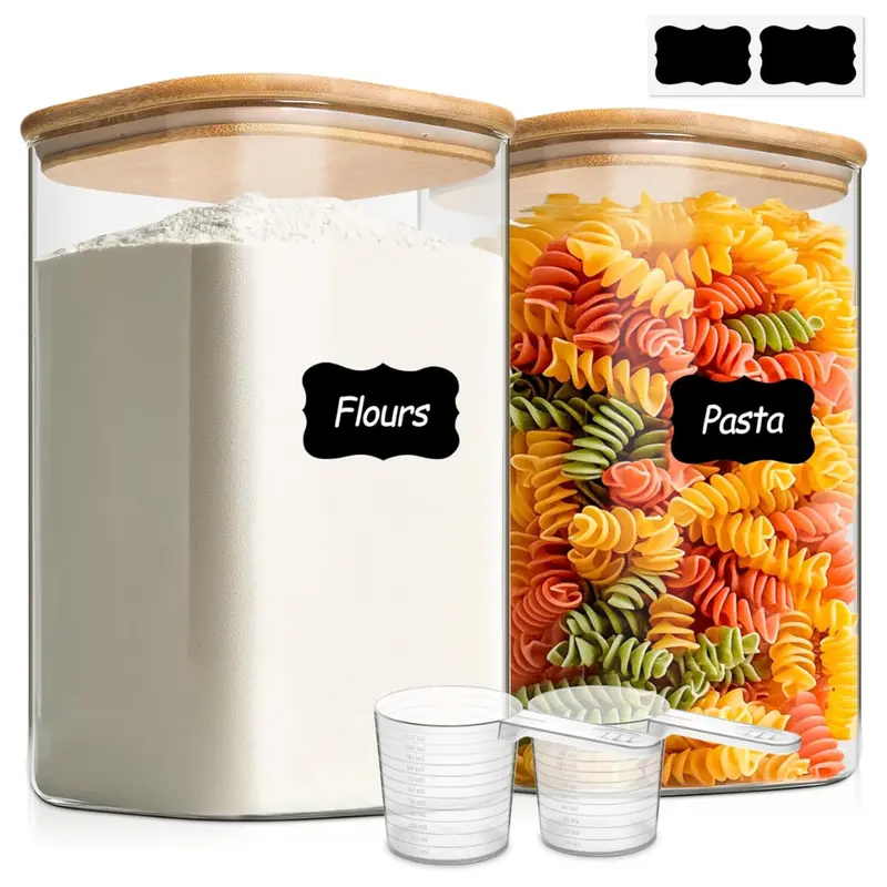 2-Piece 1.2 Gallon Comsaf Wide Mouth Storage Containers 1