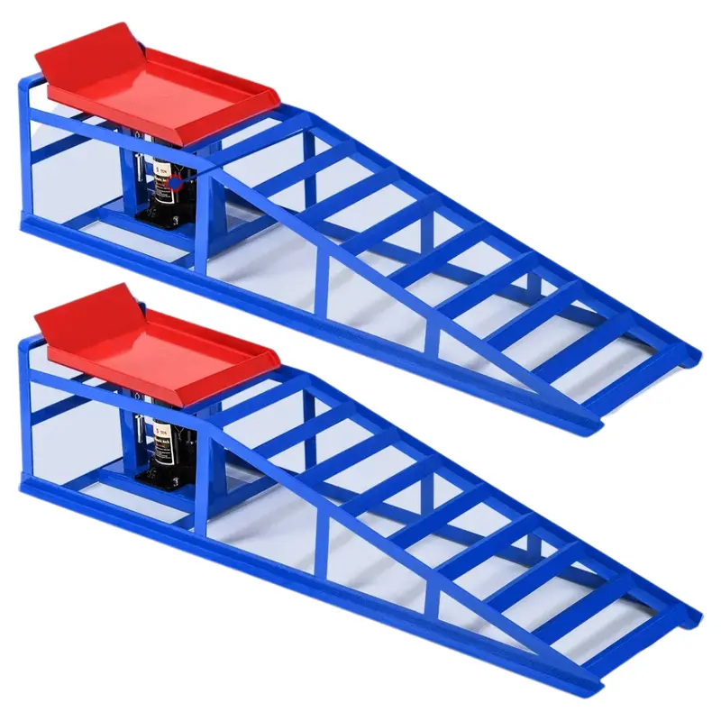 2-Piece 5T 10000Lbs Hydraulic Car Ramps 1