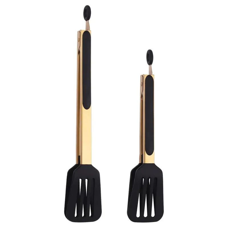 2-Piece 9" & 12" Silicone Tip Kitchen Tongs Set 1