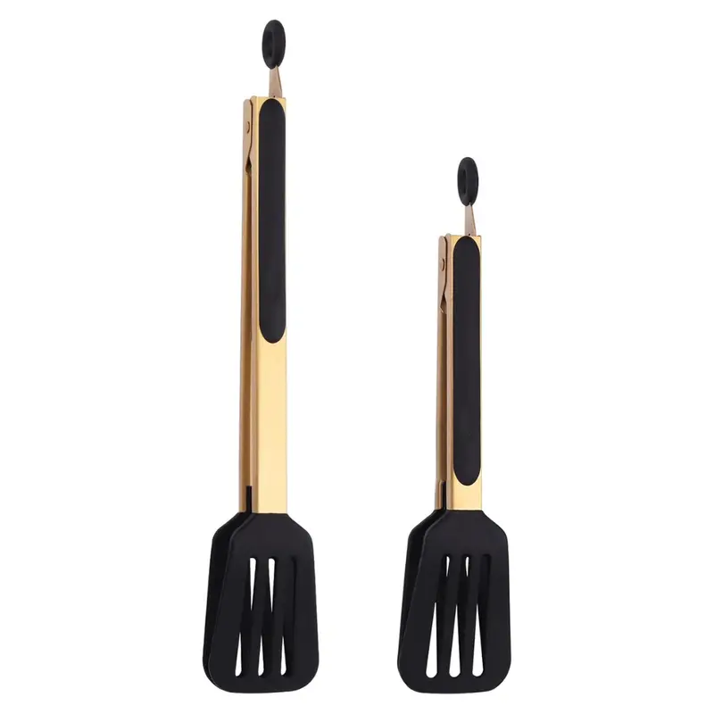 2-Piece 9" & 12" Silicone Tip Kitchen Tongs Set 1