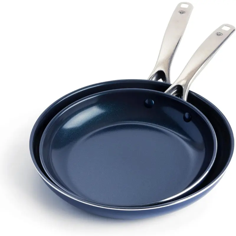2-Piece Blue Diamond 9.5" & 11" Nonstick Frying Pan Skillet Set 1