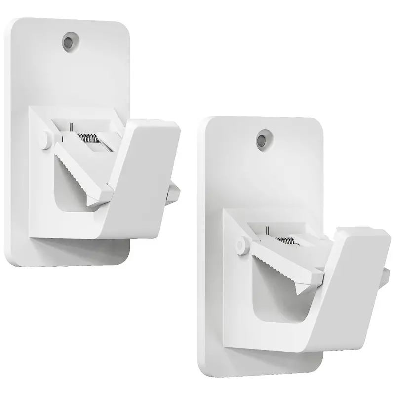2-Piece Bmonaty Adhesive No Drill Heavy Duty Curtain Rod Brackets 1