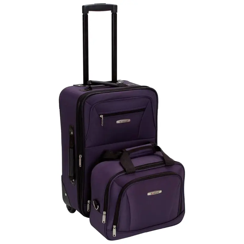 2-Piece Rockland 14" & 19" Softside Upright Luggage Set 1