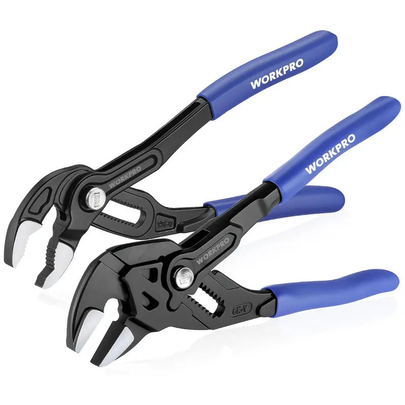 2-Piece Workpro 7" Pliers Wrench & Groove Joint Pliers Set 1