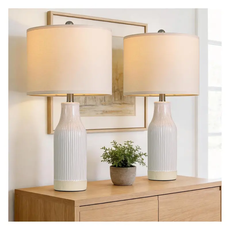 2-Set 23.75" Modern Ceramic Table Lamp 1