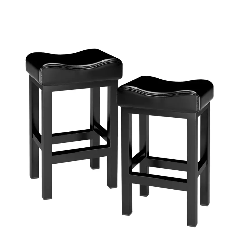 2-Set Sanumy 24" Heavy Duty Counter Bar Stools 1