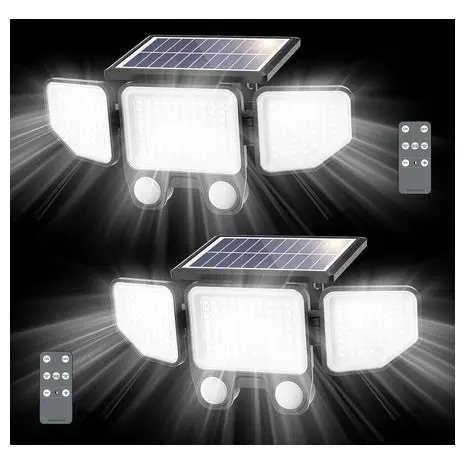 2 Solar Motion Sensor Flood Lights 1