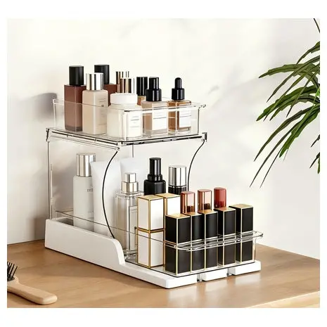 2-Tier Rotating Makeup Organizer 1