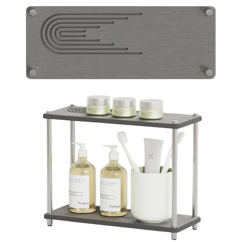 2-Tier Stone Drying Bathroom Storage 1