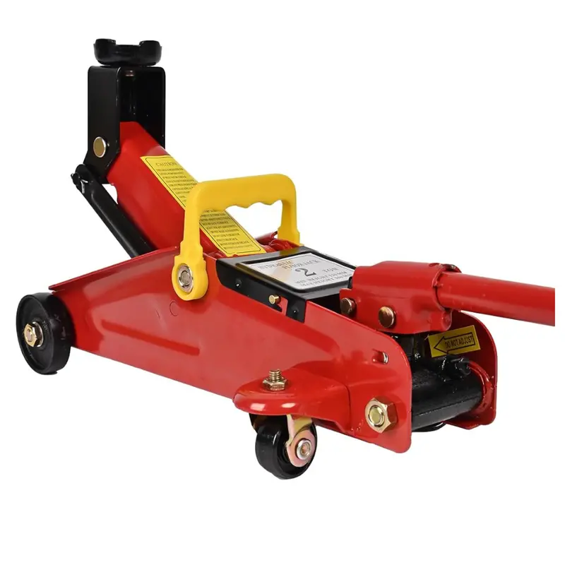 2 Ton Heavy Duty Steel Hydraulic Racing Low Profile Floor Jack (Red) 1