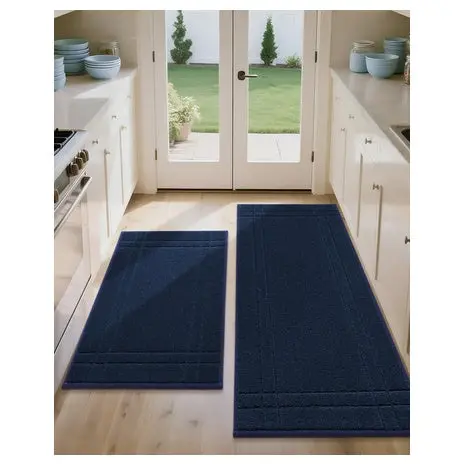 2 Washable Absorbent Kitchen Mats 1