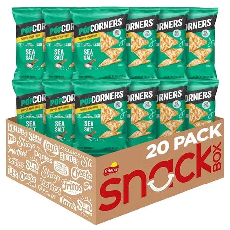 20 Bags Popcorners Sea Salt Popped Corn Snacks 1