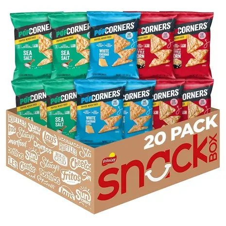 20 Bags Popcorners Variety Pack Popped Corn Snacks (Ou-D) 1