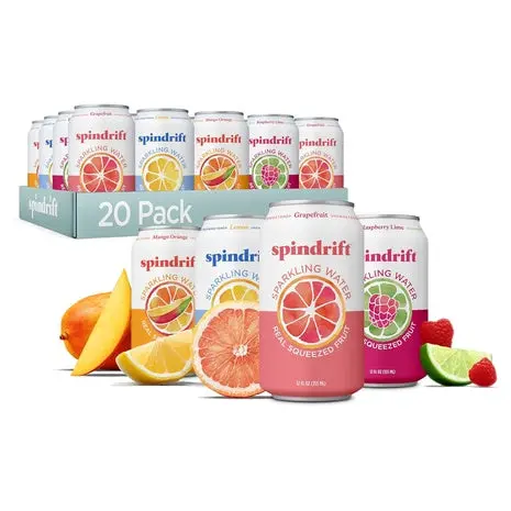 20 Cans Spindrift Sparkling Water Variety Pack 1