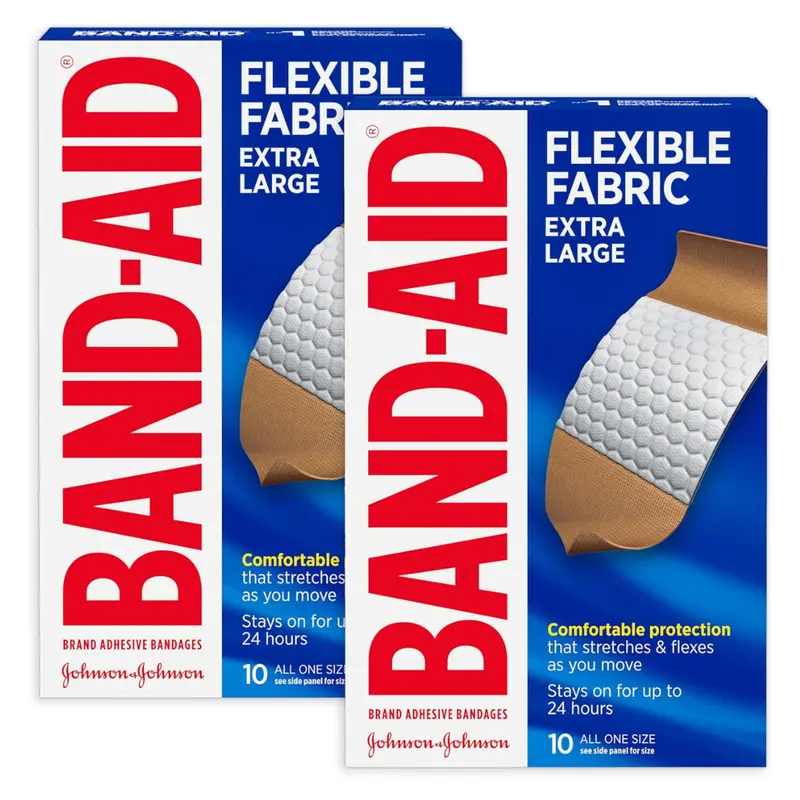 20-Count Band-Aid Brand Adhesive Bandages Flexible Fabric (Extra Large) 1