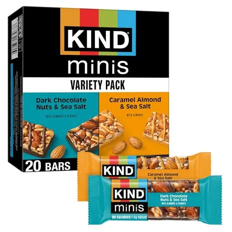 20 Dark Chocolate Nuts & Sea Salt Mini Bars 1