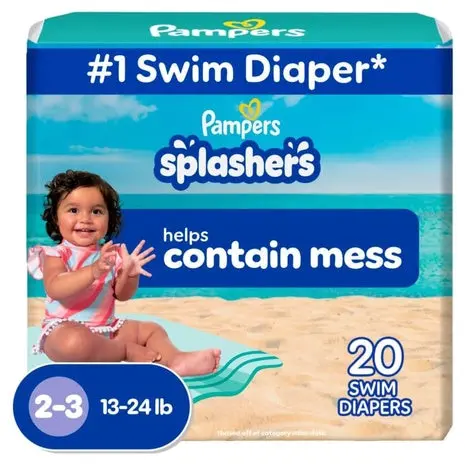 20 Pampers Size 2-3 Swim Diapers 1