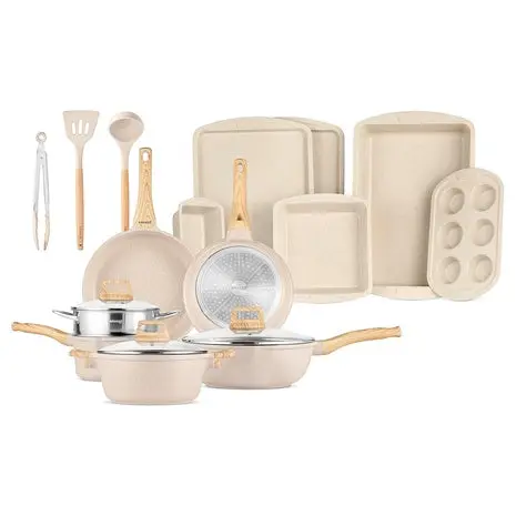 20-Piece Granite Non-Stick Kitchen Cookware Set 1