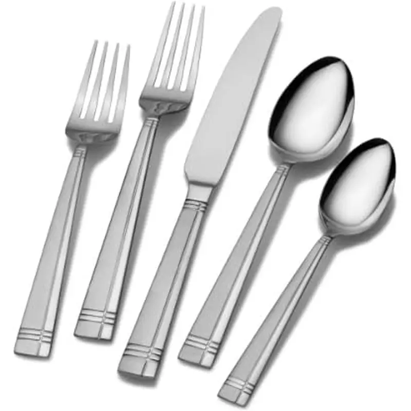 20-Piece Pfaltzgraff Dawson Frost Stainless Steel Flatware Set 1
