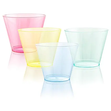 200 9Oz Colorful Plastic Cups 1