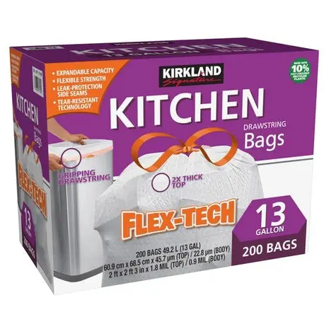 200 Kirkland Flex-Tech 13-Gallon Trash Bag 1
