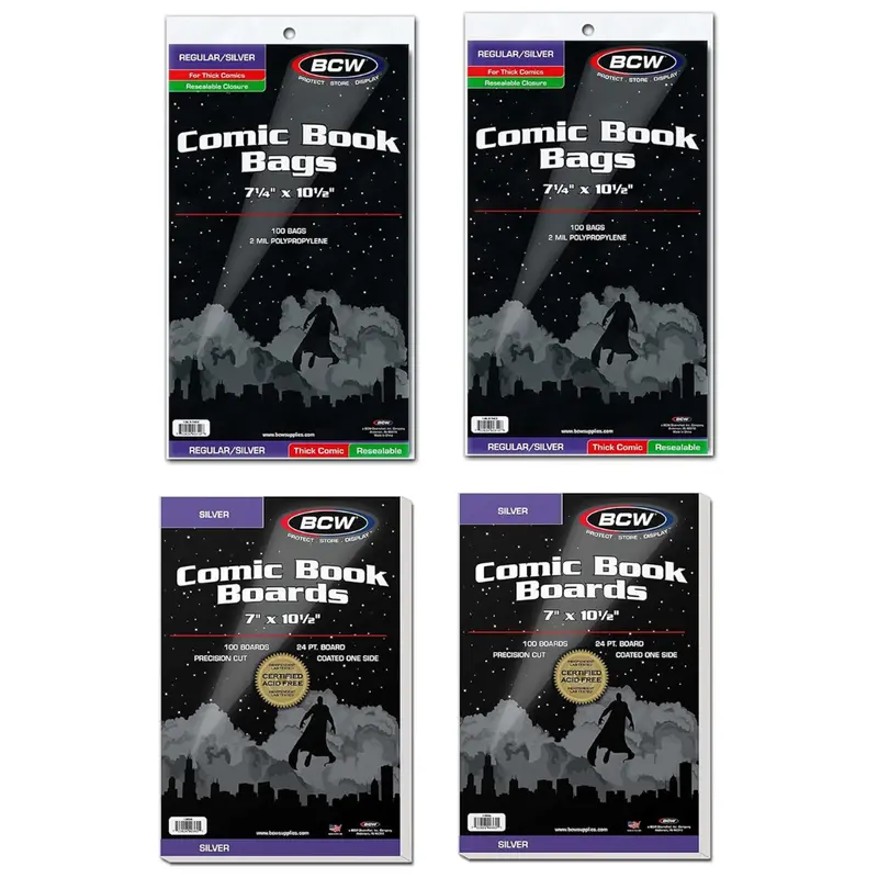 200 Pack Thick Resealable Comic Bags And Backing Boards 1