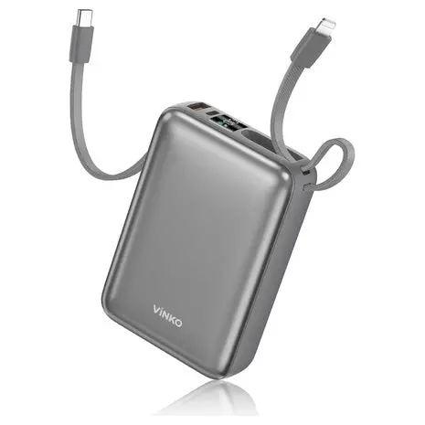 20000Mah 22.5W Portable Charger With Built In Cable 1