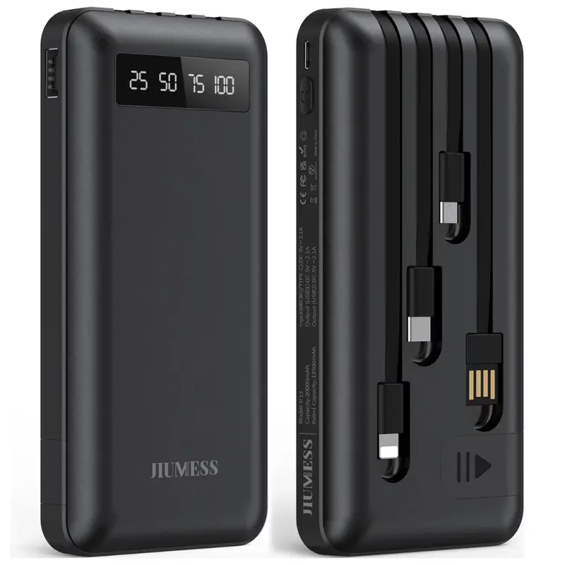20000Mah Power Bank Portable Charger With Cables 1