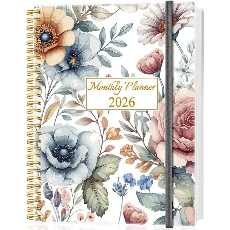 2026 Planner With Inner Pocket, Elastic Band, 8.5" X 11" 1