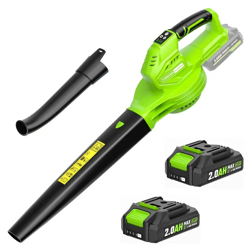 20V Electric Cordless Leaf Blower With 2 X 2.0 Ah Battery 1