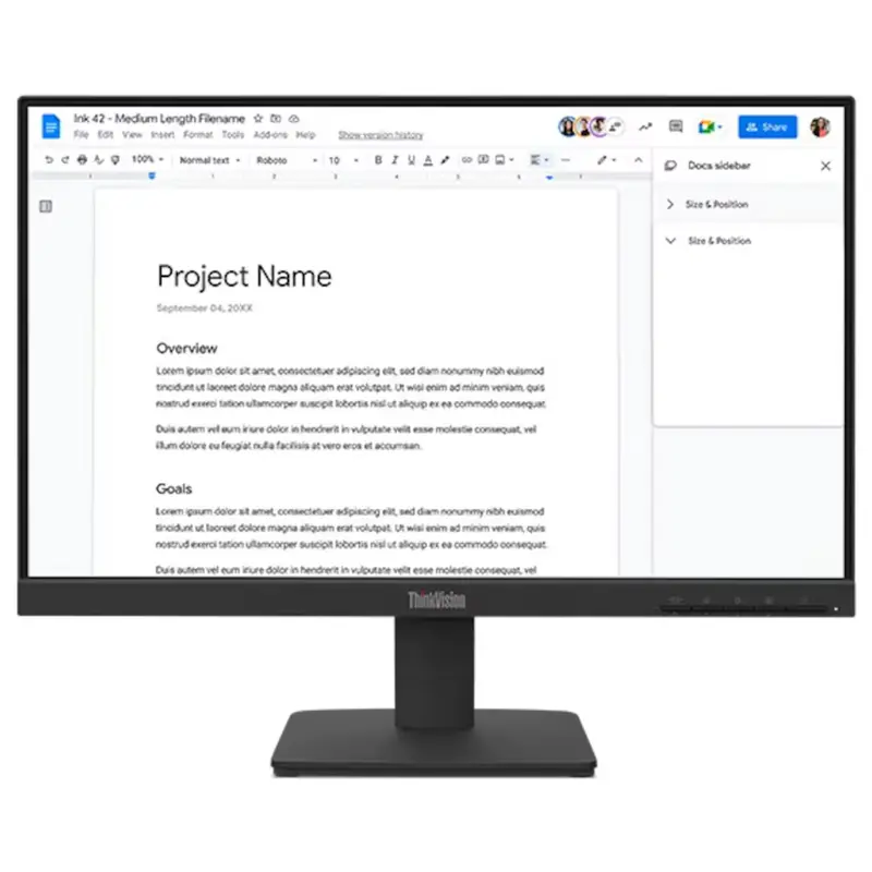 21.5" Lenovo Thinkvision Fhd 100Hz 4Ms Ips Monitor 1