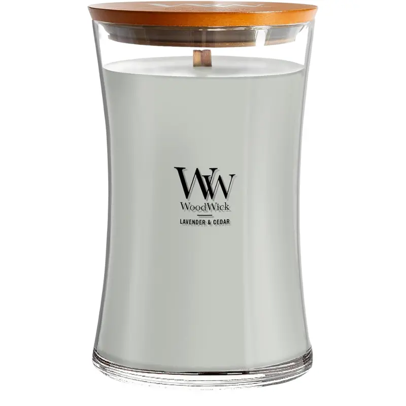 21.5-Oz Woodwick Lavender & Cedar Holiday Candle 1
