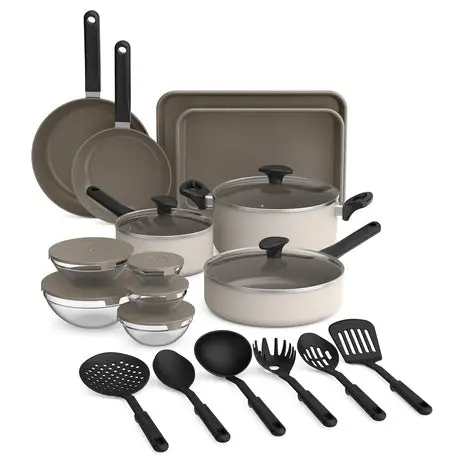 21-Piece Bella Evergood Ceramic Nonstick Cookware Set 1