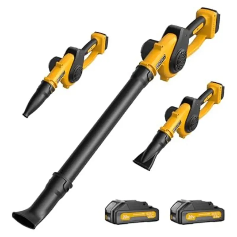 210 Mph Battery Powered Cordless Leaf Blower W/Batteries & Charger 1