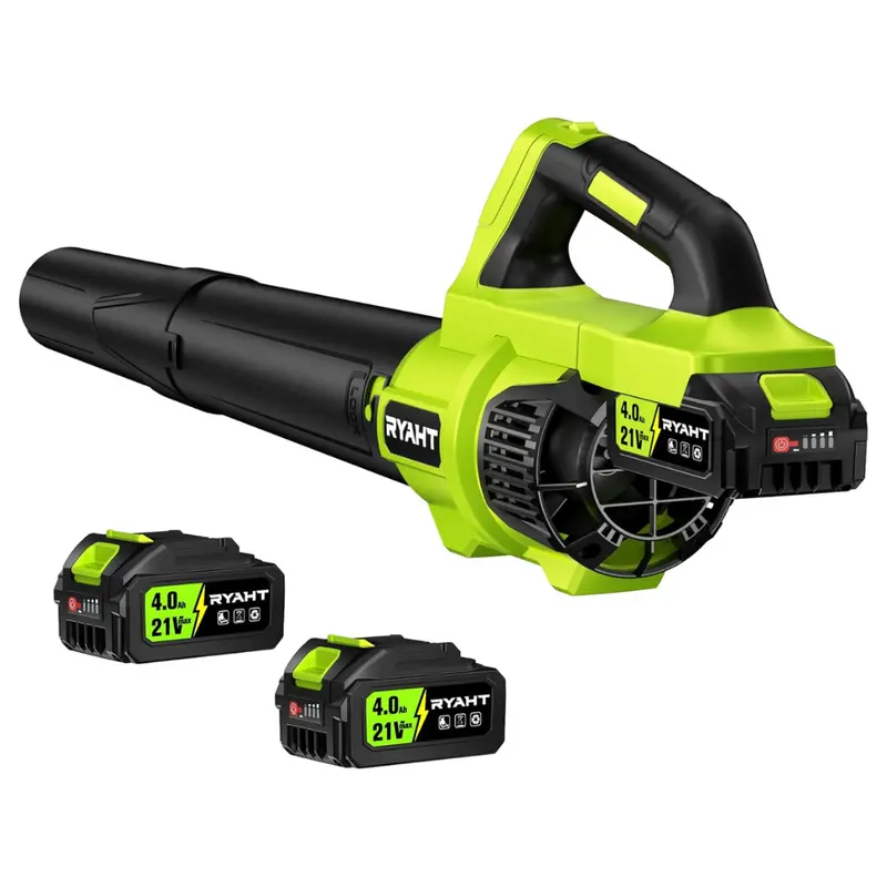 21V Cordless Leaf Blower W/ 2 X 4.0Ah Battery & Charger 1