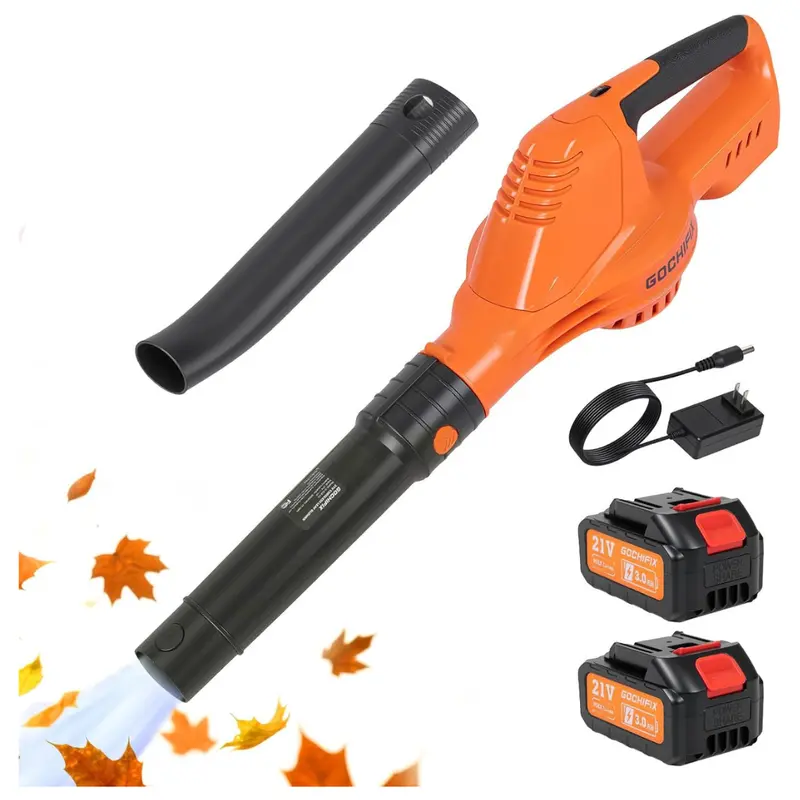 21V Electric Cordless Leaf Blower W/ 2 X 3.0Ah Batteries & Charger 1