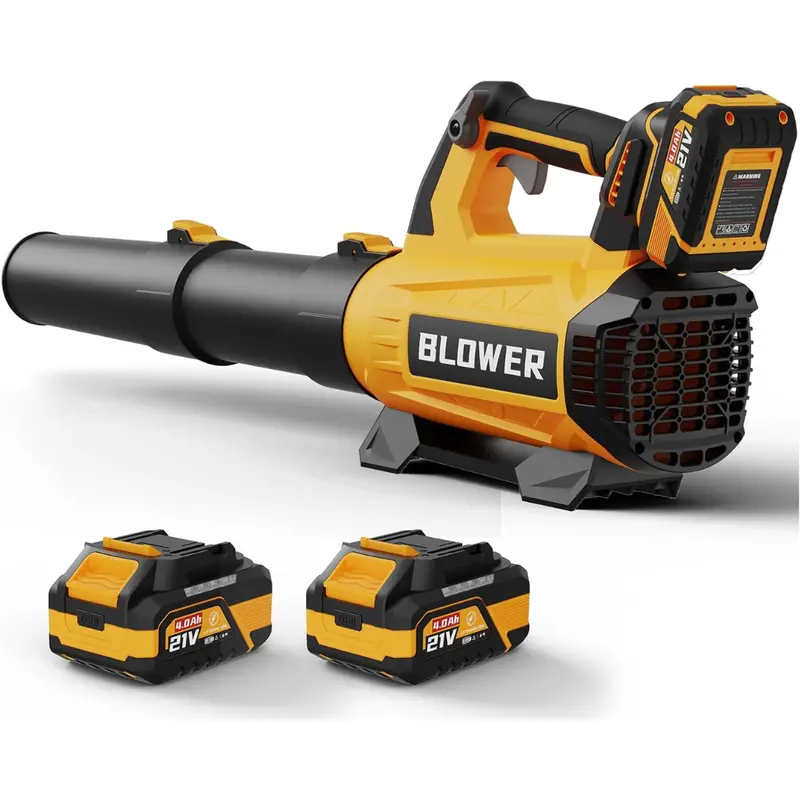 21V Powerful Electric Cordless Leaf Blower W/ (2) 4.0Ah Batteries & Charger 1