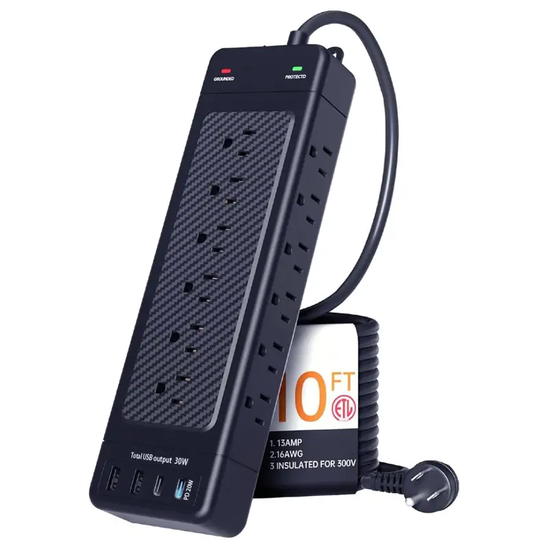 22-In-1 Heavy Duty Surge Protector Power Strip W/10-Ft Extension Cord 1