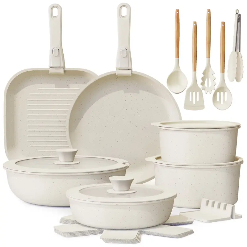 22-Piece Astercook Non Stick Ceramic Pots And Pans Set 1